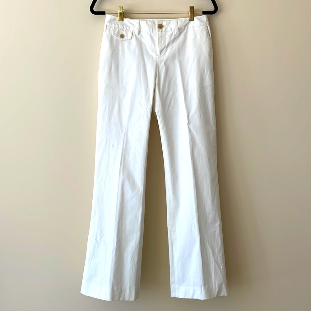 Banana Republic White Martin Trousers